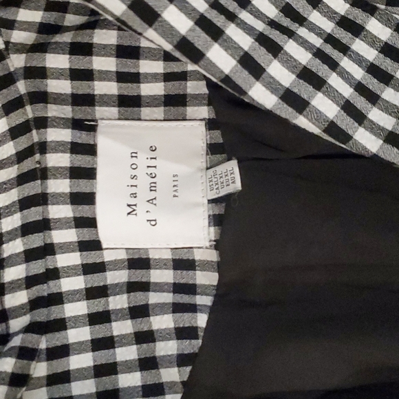 Maison d' Amelie Checkered Jacket Vintage Sz XL - Picture 5 of 12